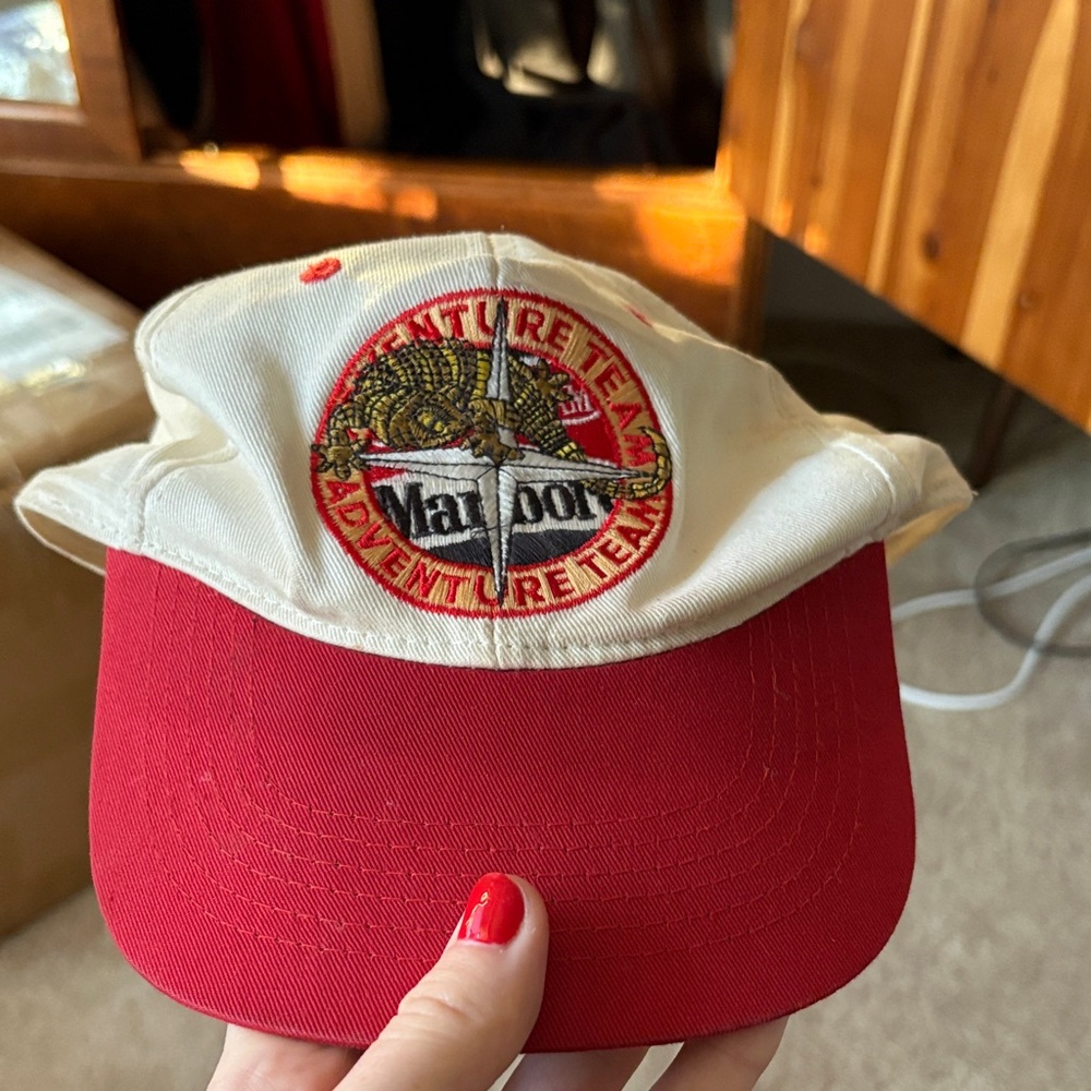 Marlboro Adventure Team Red and Cream Hat